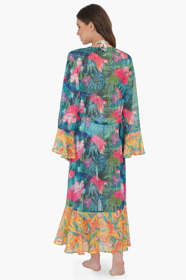 Tropical Forest Chiffon Cover Up - Image 4