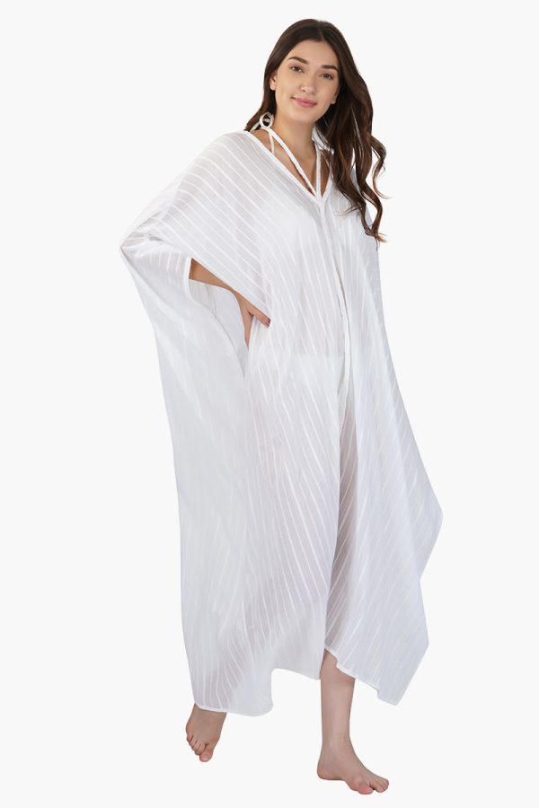 White Cotton Dobby Cover up - Image 2