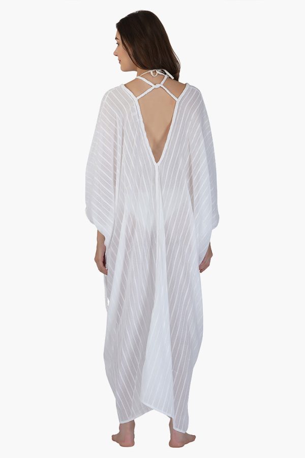 White Cotton Dobby Cover up - Image 4