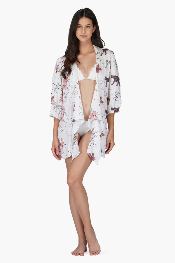 Jaguar Floral Front Tie Cover Up - Image 6