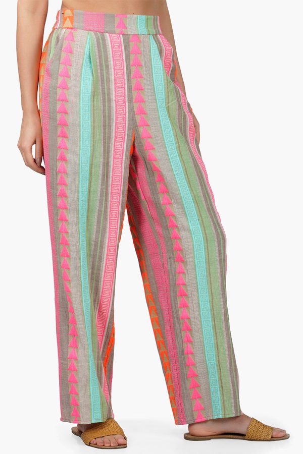 Dora Yarn Dyed Striped Pants - Image 2