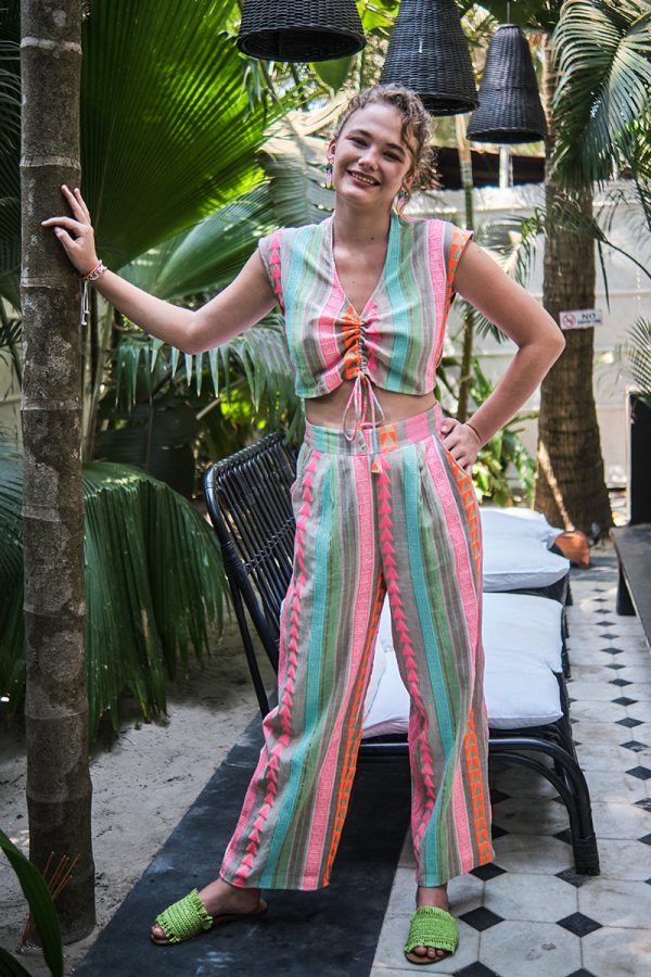 Dora Yarn Dyed Striped Pants - Image 5
