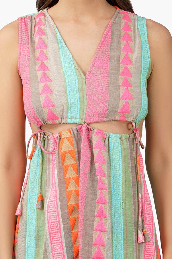 Dora Yarn Dyed Striped Midi Dress - Image 5
