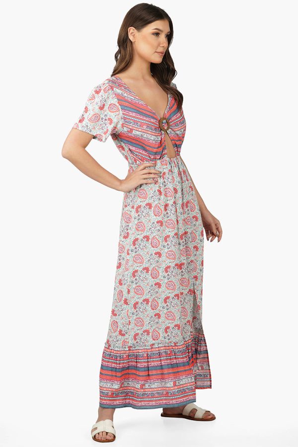 Kira Front Knot Maxi Dress - Image 2
