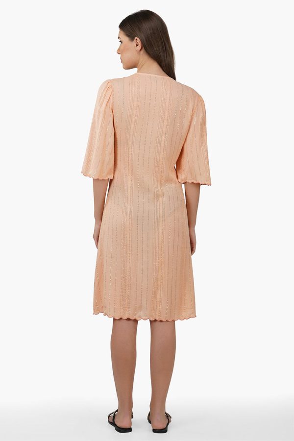 Sandy Viscose Lurex Striped Cover Up - Image 4