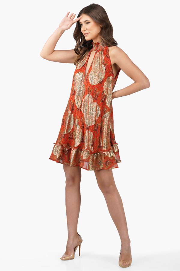 Omnia High Neck Short Dress - Image 3