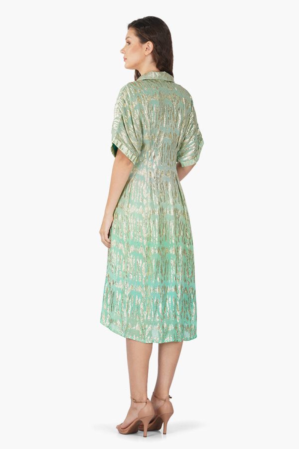 Cora Green Ombray Shirt Dress - Image 4