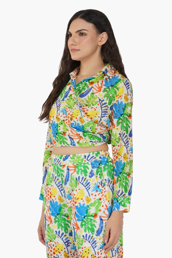 Dorothy Printed Wrap Shirt - Image 2