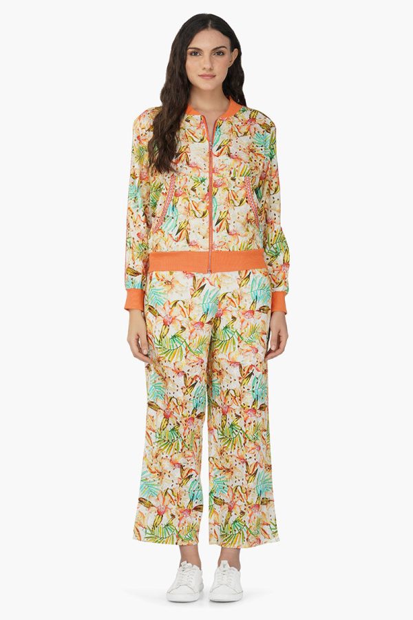 Tangerine Floral Bomber - Image 6