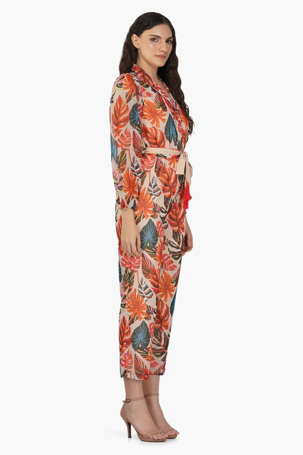 Alisha Leaf Printed Jumpsuit - Image 3