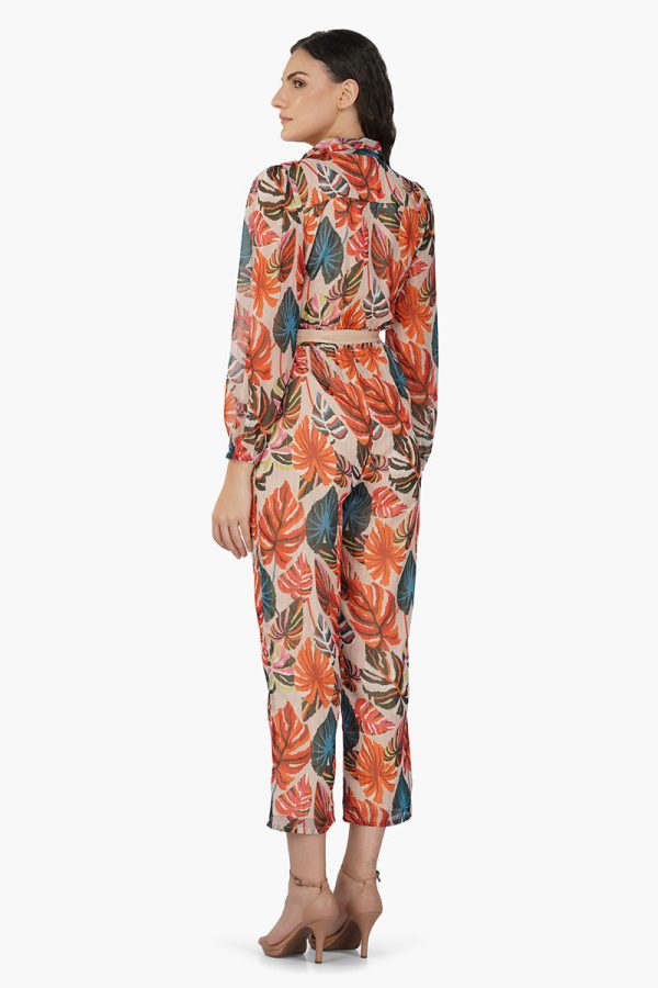Alisha Leaf Printed Jumpsuit - Image 4