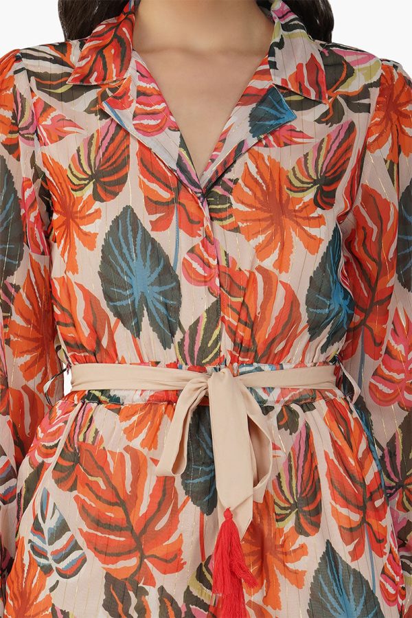 Alisha Leaf Printed Jumpsuit - Image 5