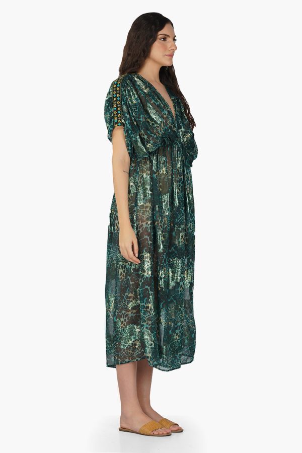 Nevada Tiger Lurex Beach Dress - Image 3