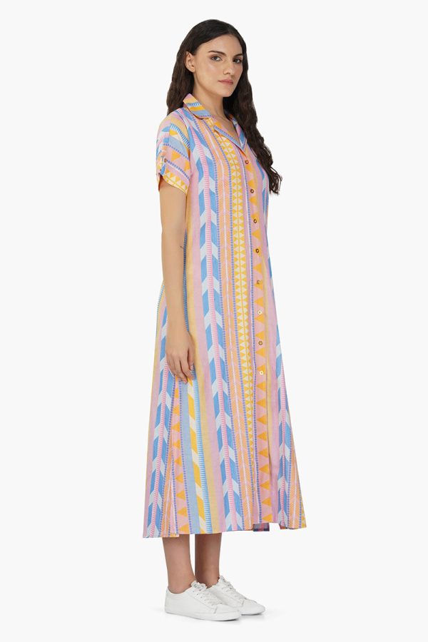 Candy Stripe Shirt Dress - Image 2