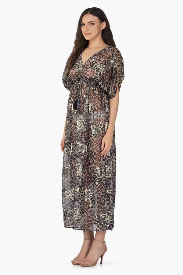 Black Panther Shiny Maxi Dress - Image 3