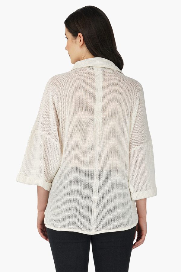 Off shoulder Shirt with two chest pockets - Image 4