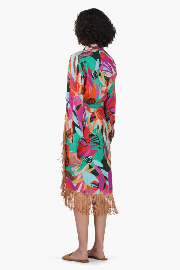 Candy Rose Printed Fringes Skirt - Image 4