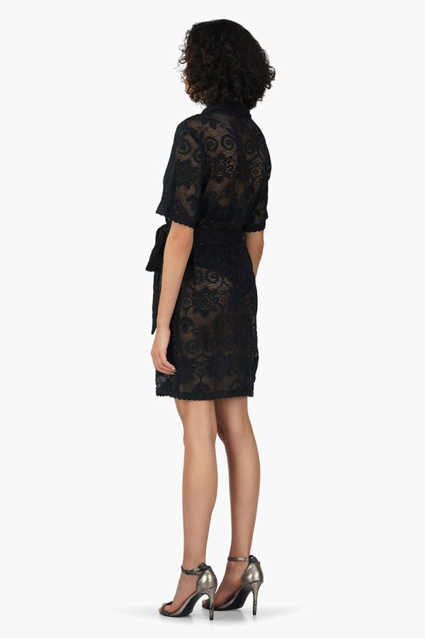 Deborah Crochet Short Shirt Dress - Image 4