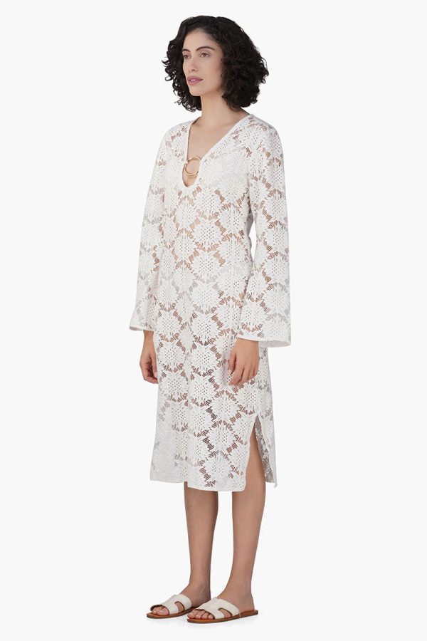 Ada Golden Roing Crochet Dress - Image 3