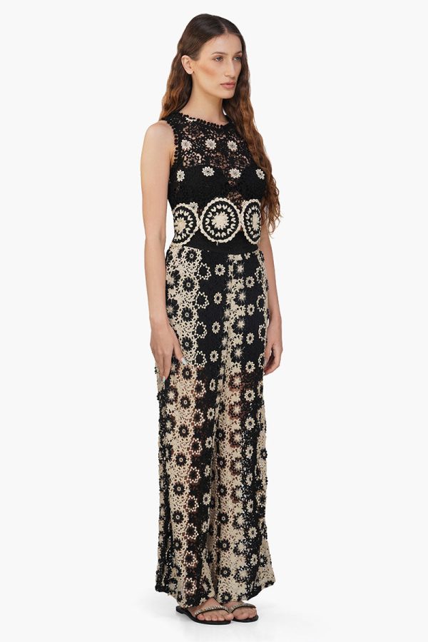Hippie Crochet Dual Tone Flared Pant - Image 2
