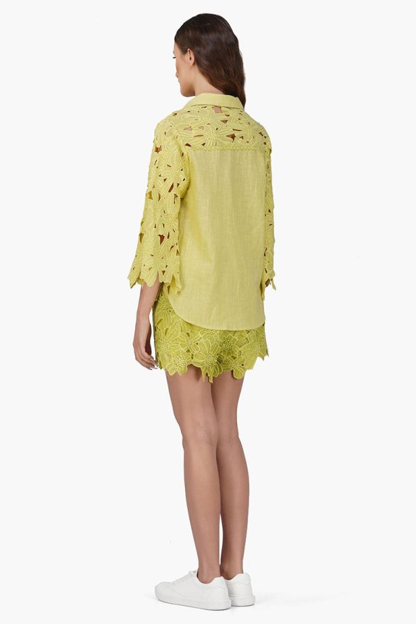 Fall For Neon Floral Lace Shirt - Image 4