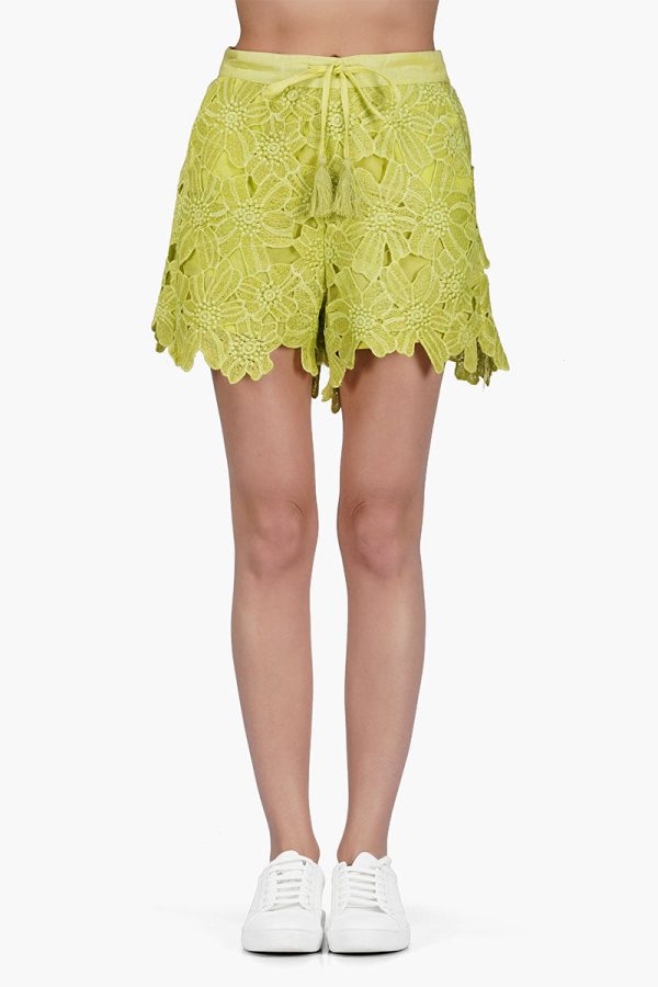 Fall For Neon Floral Lace Shorts - Image 2