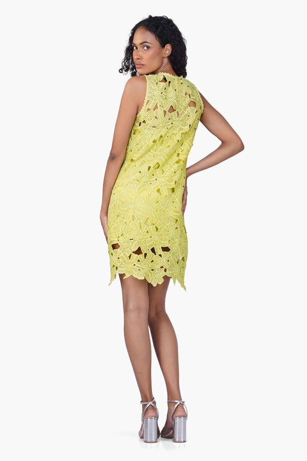 Fall For Neon Floral Lace Short Dress - Image 4