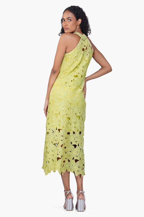 Fall For Neon Crosage Floral Halter Dress - Image 4