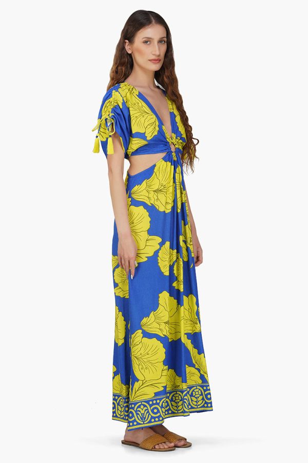 Yellow Daze Printed Ring Maxi Dress - Image 2