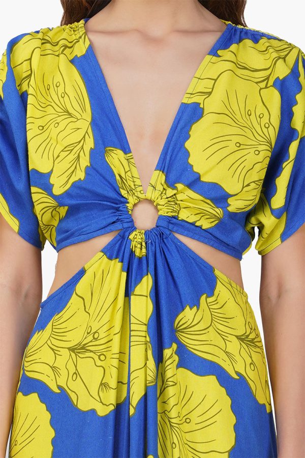 Yellow Daze Printed Ring Maxi Dress - Image 5