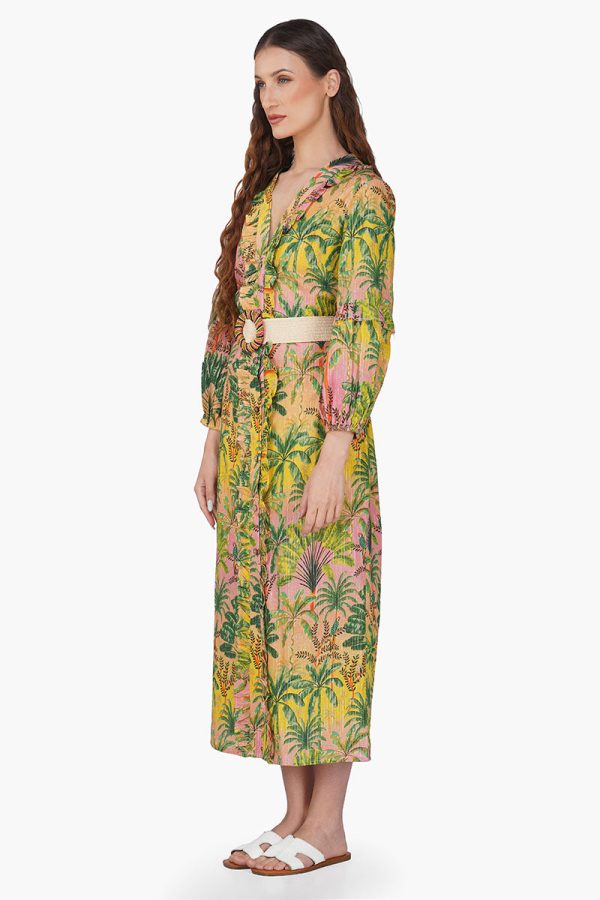 Endless Summer Printed Ruffles Shirt Dress - Image 3