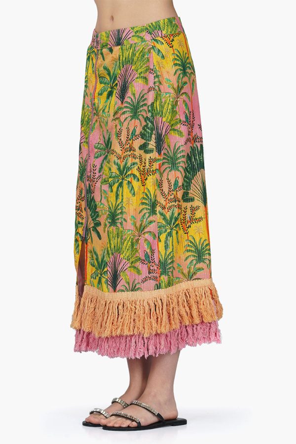 Endless Summer Printed Fringes Skirt - Image 3