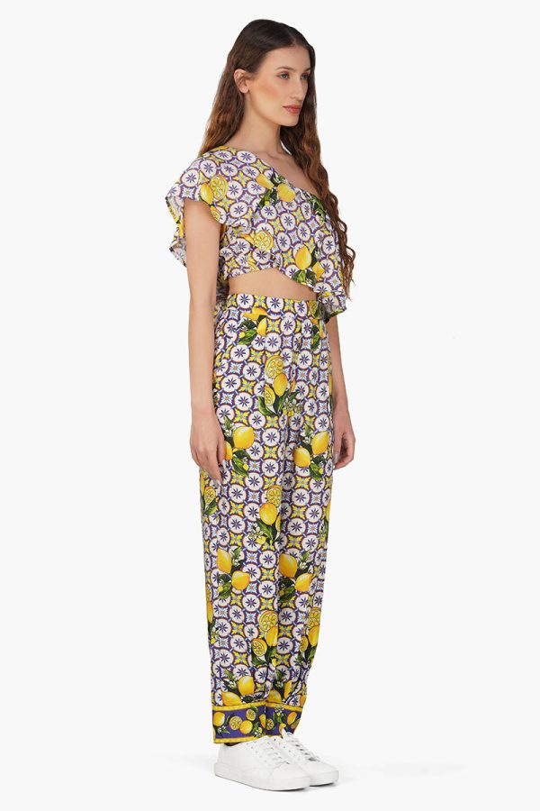 Citrus Lemon Printed Pant - Image 2