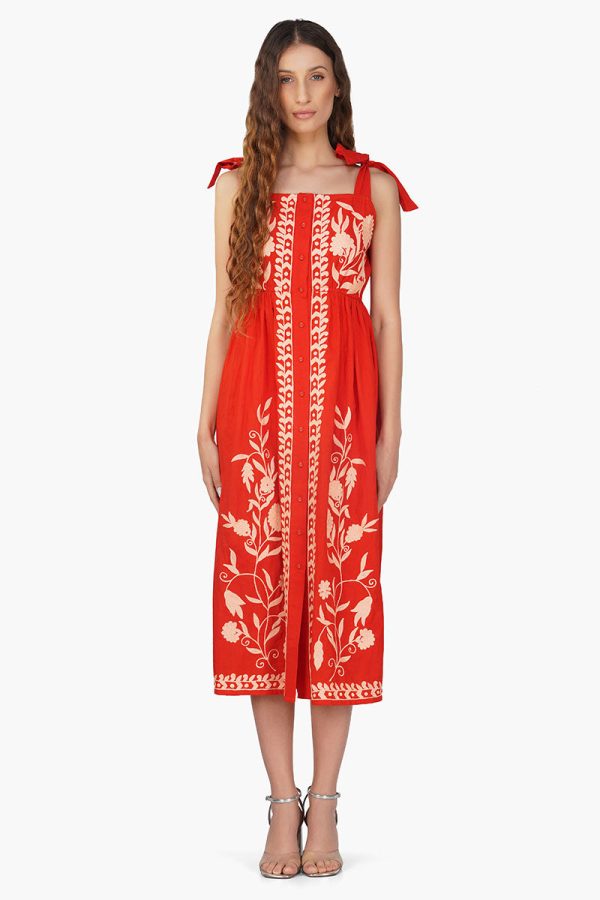 Clara Embroidered Dress - Image 2