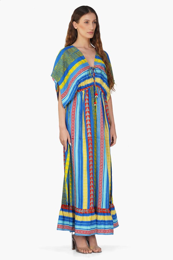 Neel Aztec Stripe Printed Maxi Dress - Image 2