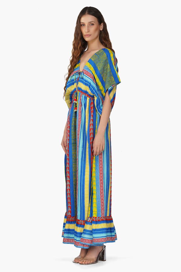 Neel Aztec Stripe Printed Maxi Dress - Image 3