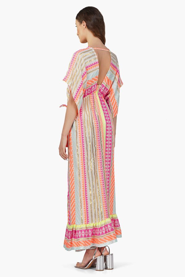 Fluorescent Striped Maxi Dress - Image 5