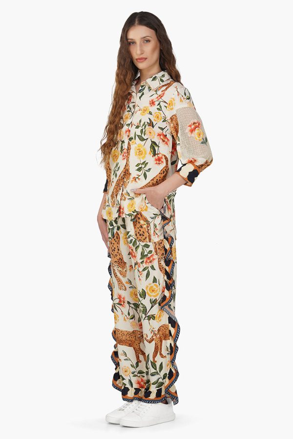 Jungle Cheetah Printed frill Pant - Image 3