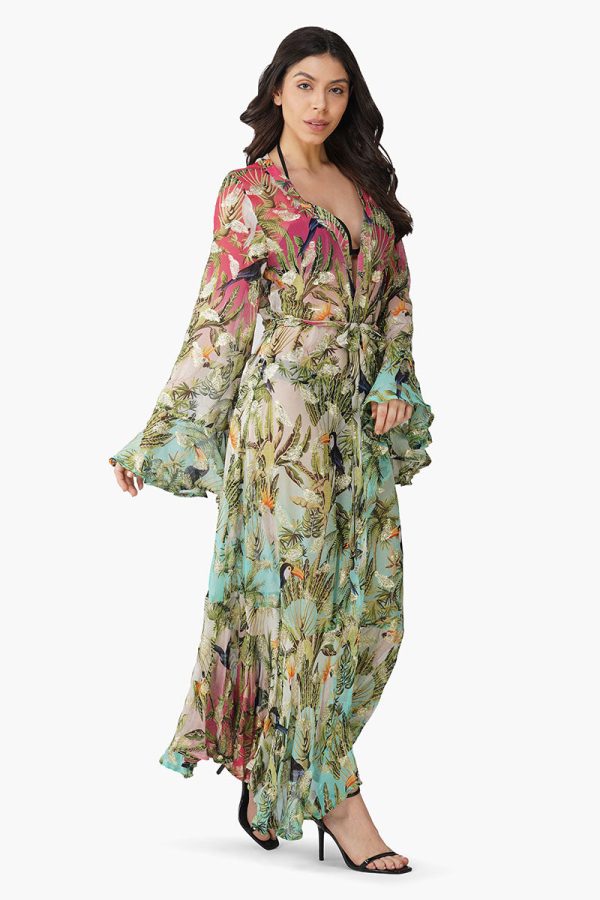 Tropical Toucan Front Open Cover Up - Image 2