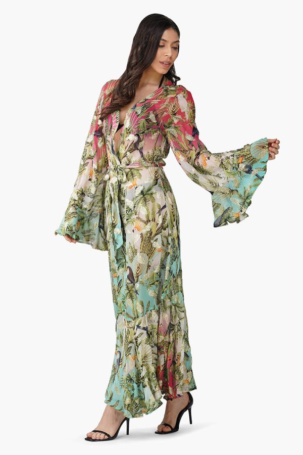 Tropical Toucan Front Open Cover Up - Image 3