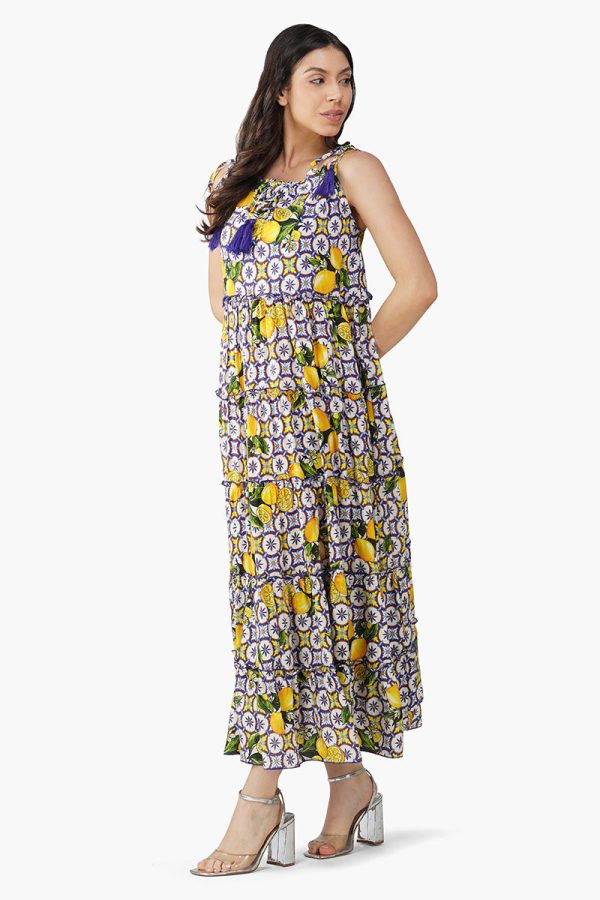 Citrus Lemon Maxi Dress - Image 3