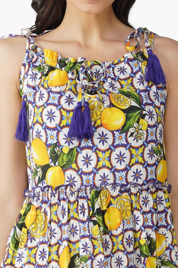 Citrus Lemon Maxi Dress - Image 5