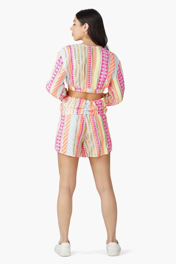 Flourescent Strip Front Tie Top - Image 4