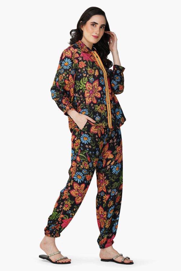 Black Multi Floret Shirt - Image 2
