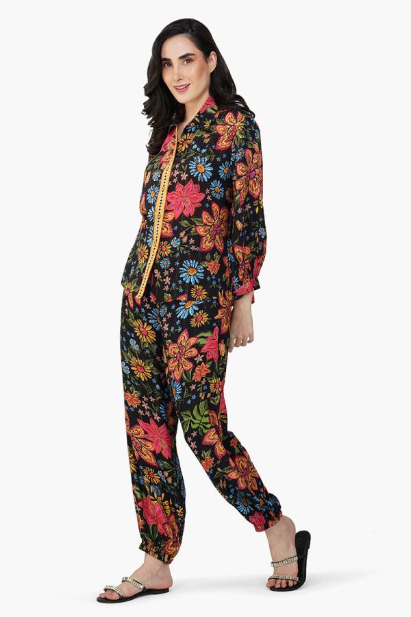 Black Multi Floret Shirt - Image 3