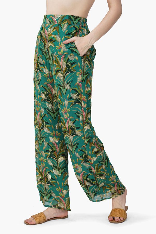 Tropical Ash Leaf Printed Pants - Image 3