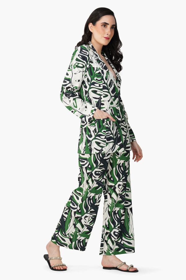 Green Birch Tropical Printed Blazer - Image 3