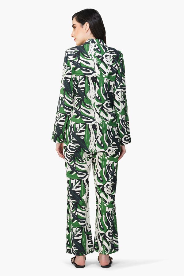 Green Birch Tropical Printed Blazer - Image 5