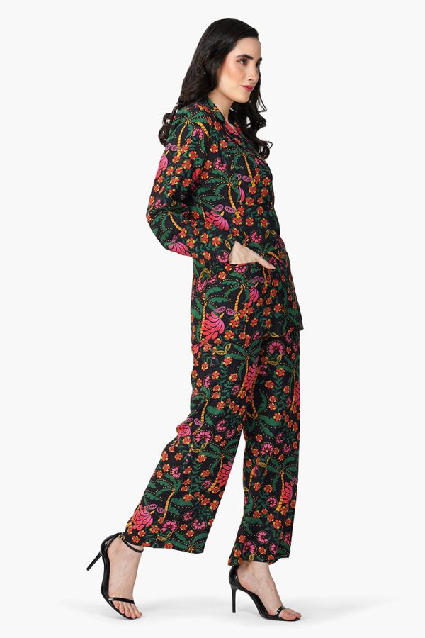Black Autumn Flora Blazer - Image 3