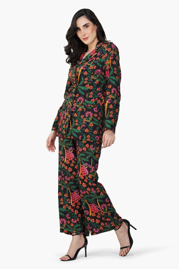 Black Autumn Flora Blazer - Image 4